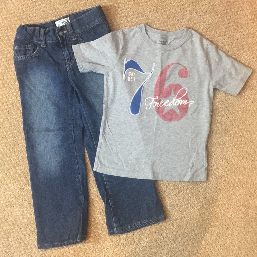 Children Place Jeans & Gap tee size 5 & xsmall 4/5